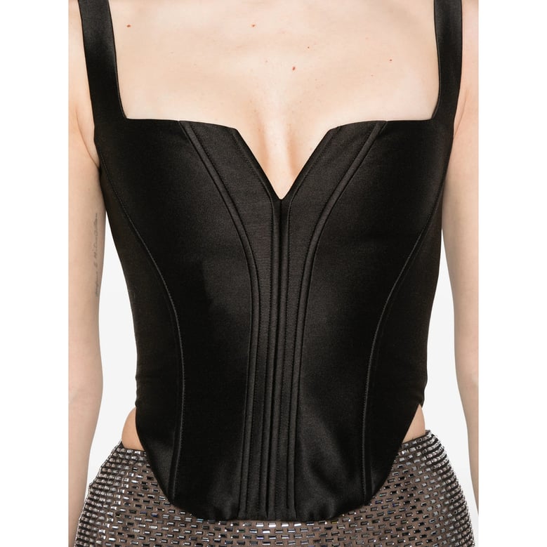 top sleeveless v-neck black by Selfnex