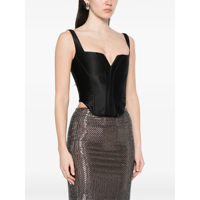 top sleeveless v-neck black by Selfnex