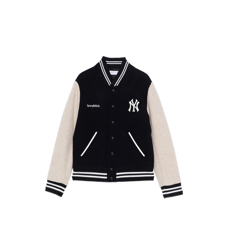 bomber jacket blue/neutrals by Selfnex