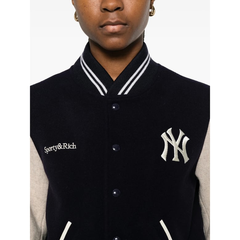 bomber jacket blue/neutrals by Selfnex
