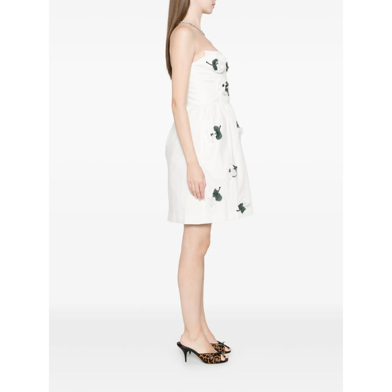 dress white/green linen by Selfnex