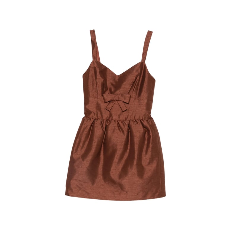 dress v-neck brown by Selfnex