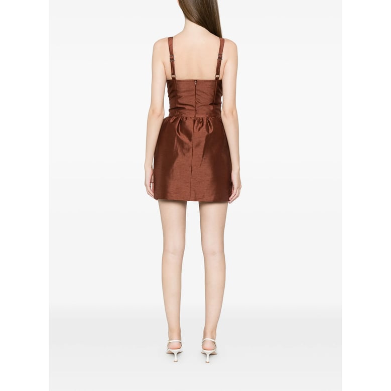 dress v-neck brown by Selfnex