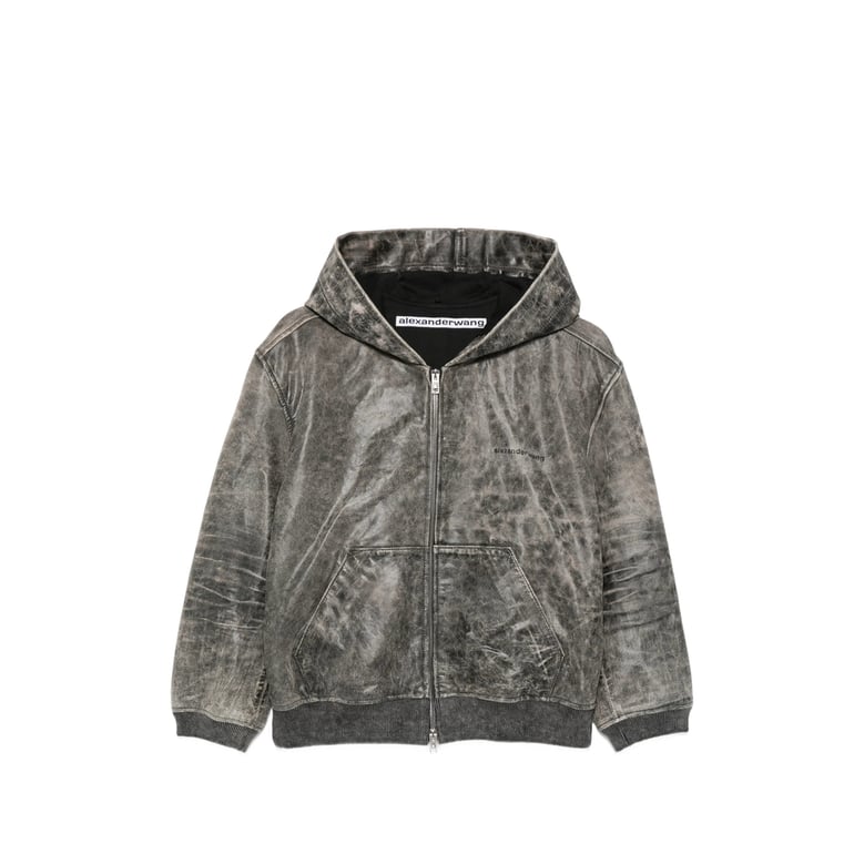 hooded zip sweatshirt grey by Selfnex