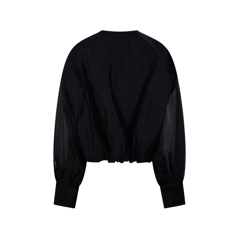 black panelled blouse by Selfnex