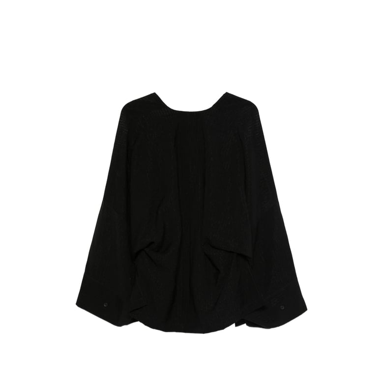 v-neck blouse with wide sleeves by Selfnex