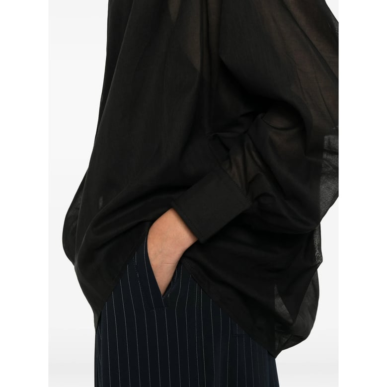 shirt in black cotton by Selfnex