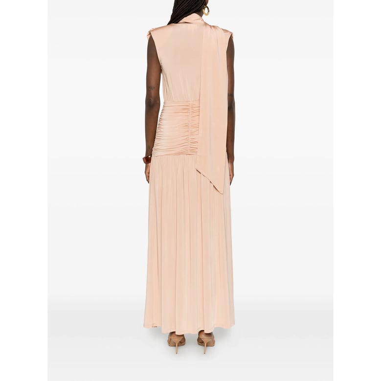 dress sleeveless tie-waist pink by Selfnex