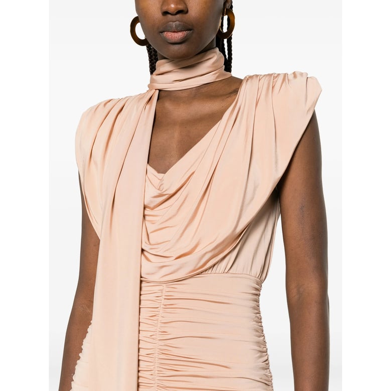 dress sleeveless tie-waist pink by Selfnex