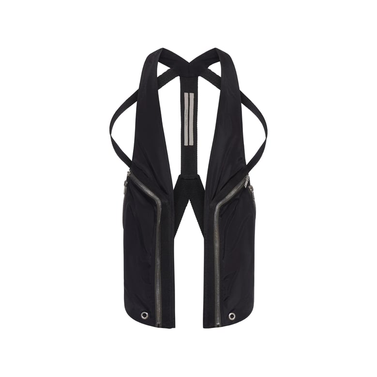 waistcoat with zip details black by Selfnex