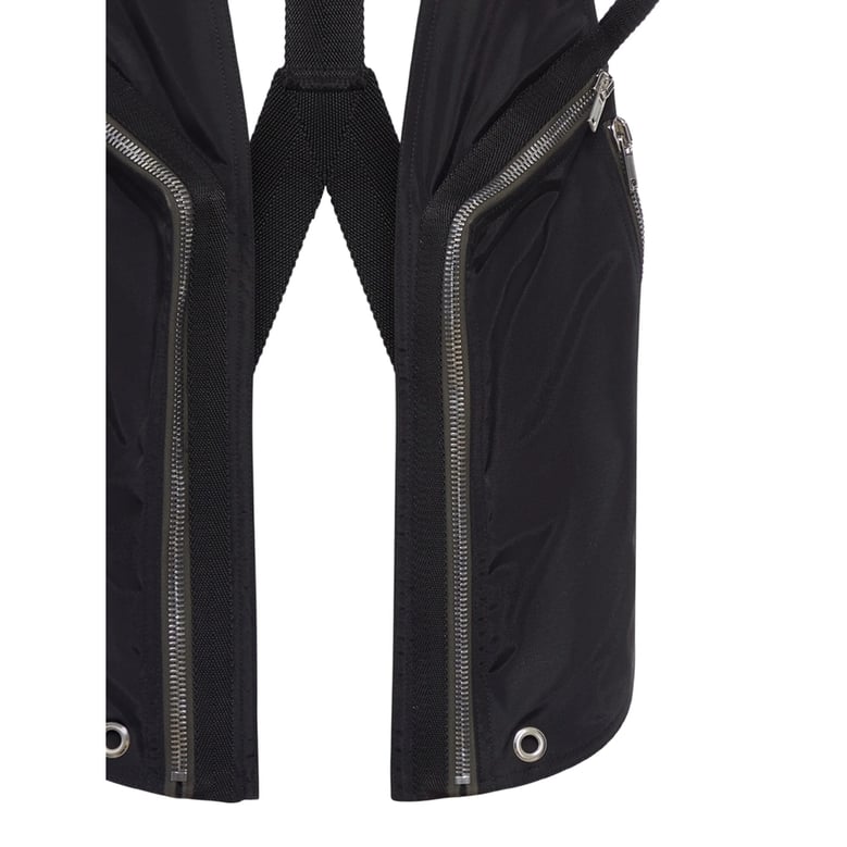 waistcoat with zip details black by Selfnex