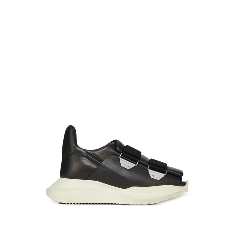 open-toe sandals black calf leather by Selfnex