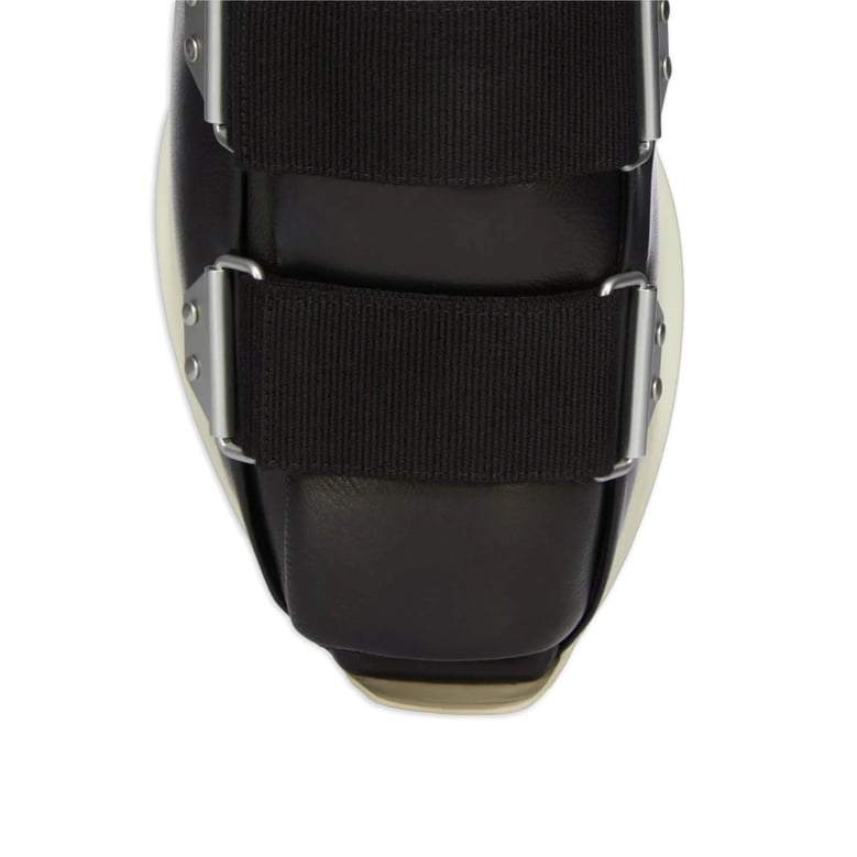 open-toe sandals black calf leather by Selfnex
