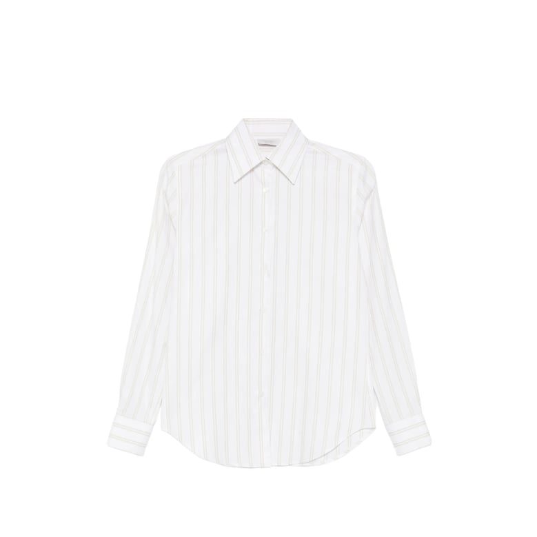 shirt white silk-cotton by Selfnex