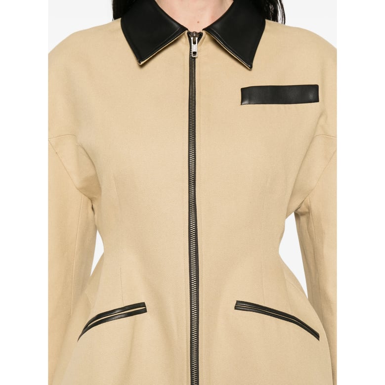 fitted cotton jacket neutrals by Selfnex