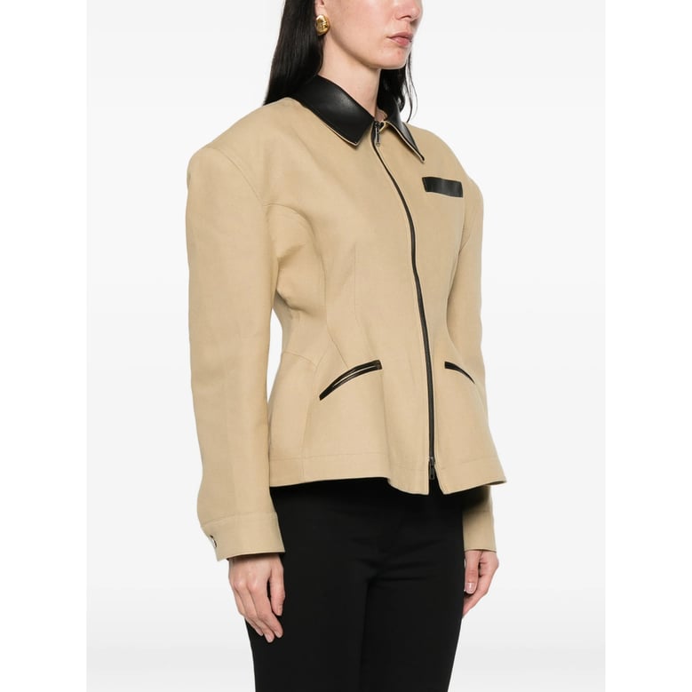 fitted cotton jacket neutrals by Selfnex