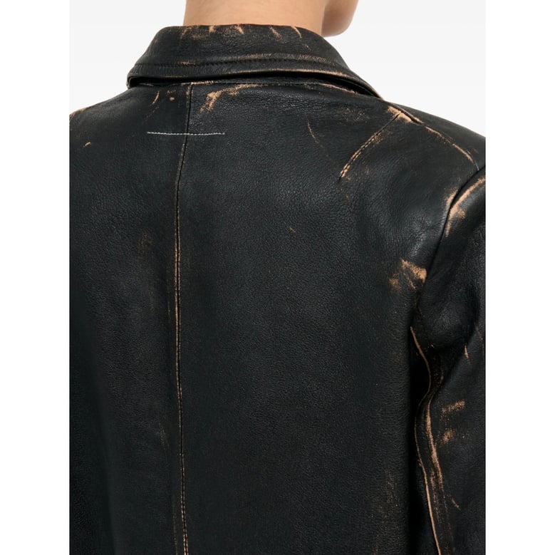 leather jacket black calf leather by Selfnex