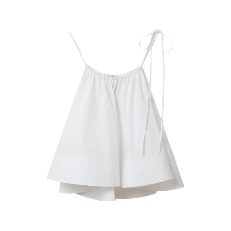 top tie-shoulder white by Selfnex