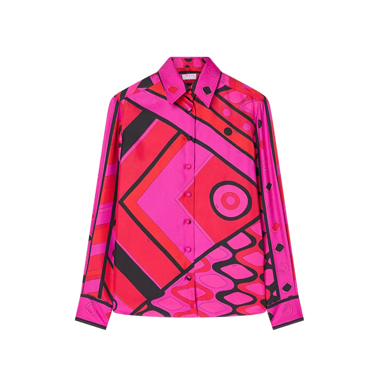 shirt vivara silk pink/red by Selfnex