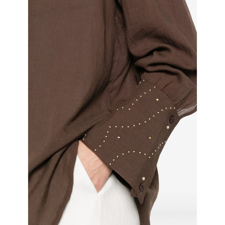 shirt in brown by Selfnex