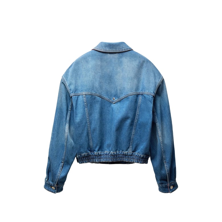 denim blouson jacket blue by Selfnex