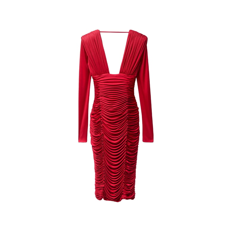 midi dress red by Selfnex