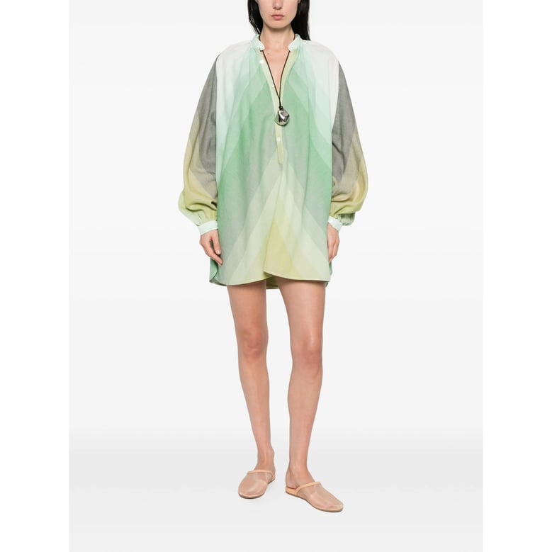 dress cotton green/yellow by Selfnex