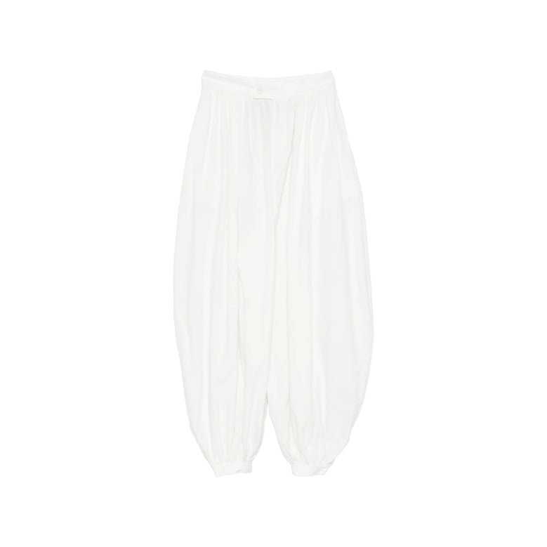 trousers white cotton by Selfnex