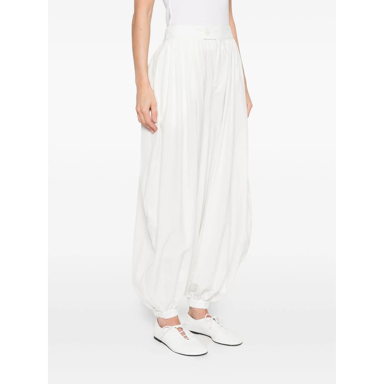 trousers white cotton by Selfnex