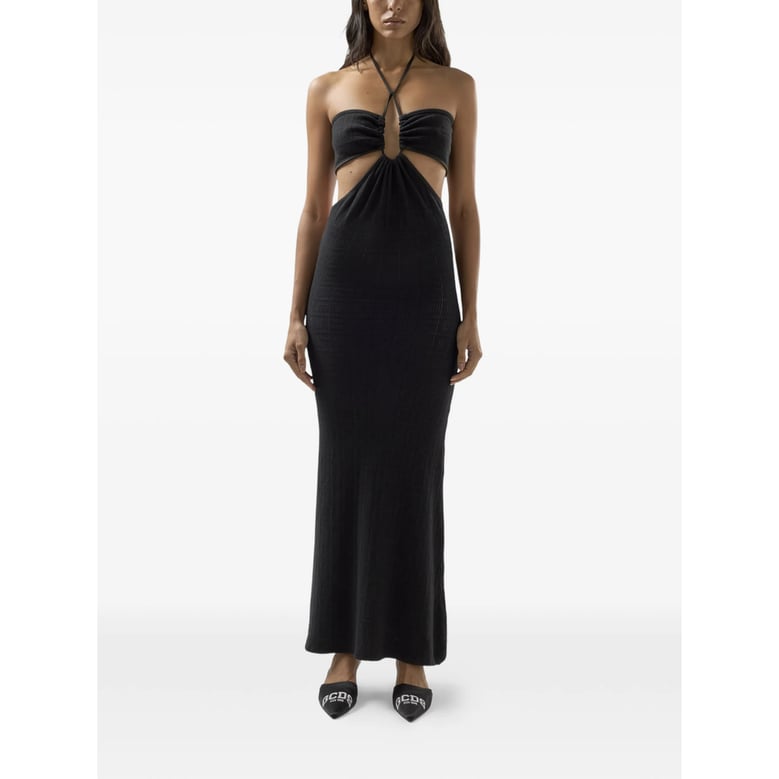 dress halterneck cut-out black by Selfnex
