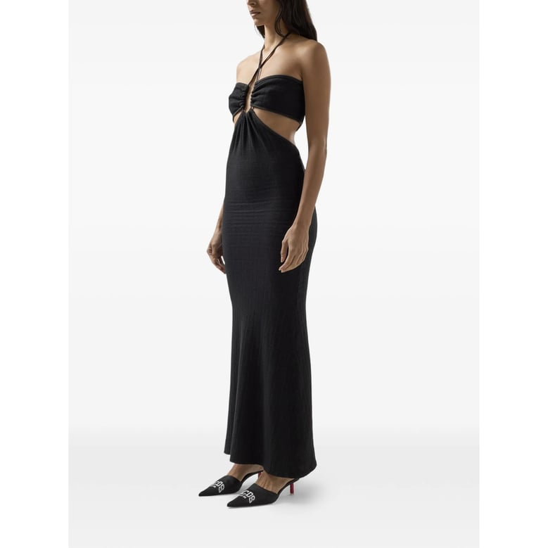 dress halterneck cut-out black by Selfnex