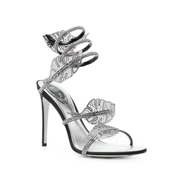 heeled sandals silver by Selfnex