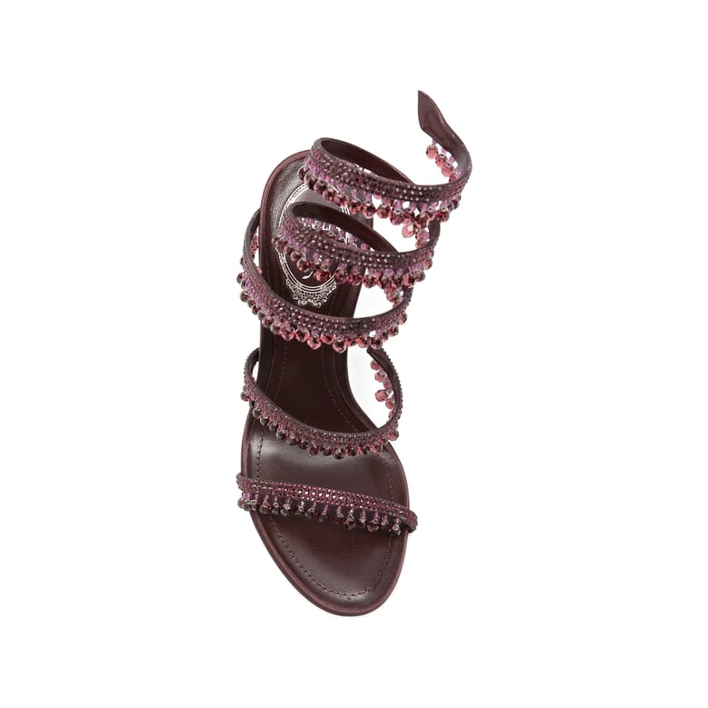 ankle-strap stiletto sandals red by Selfnex