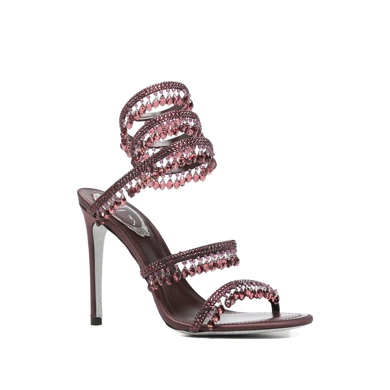 ankle-strap stiletto sandals red by Selfnex