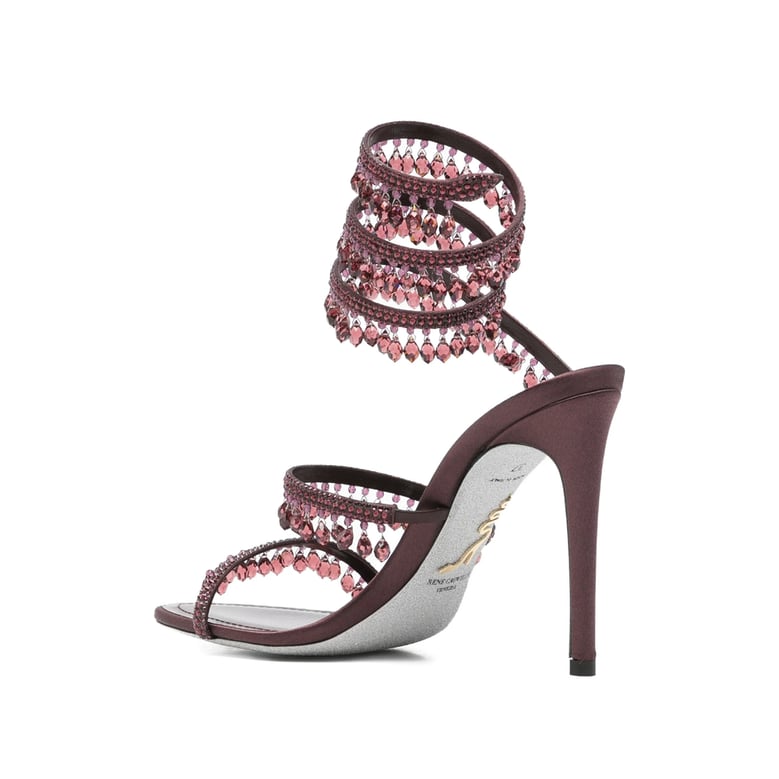 ankle-strap stiletto sandals red by Selfnex
