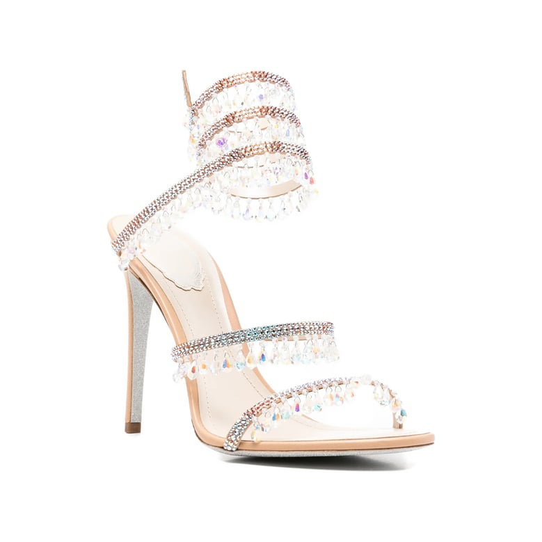 heeled sandals satin neutrals by Selfnex