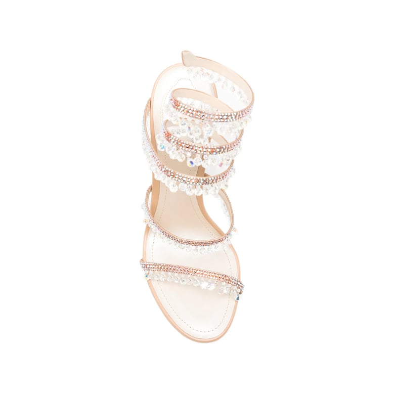 heeled sandals satin neutrals by Selfnex