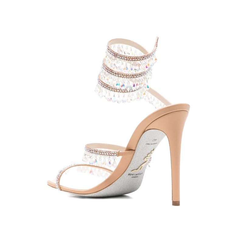 heeled sandals satin neutrals by Selfnex