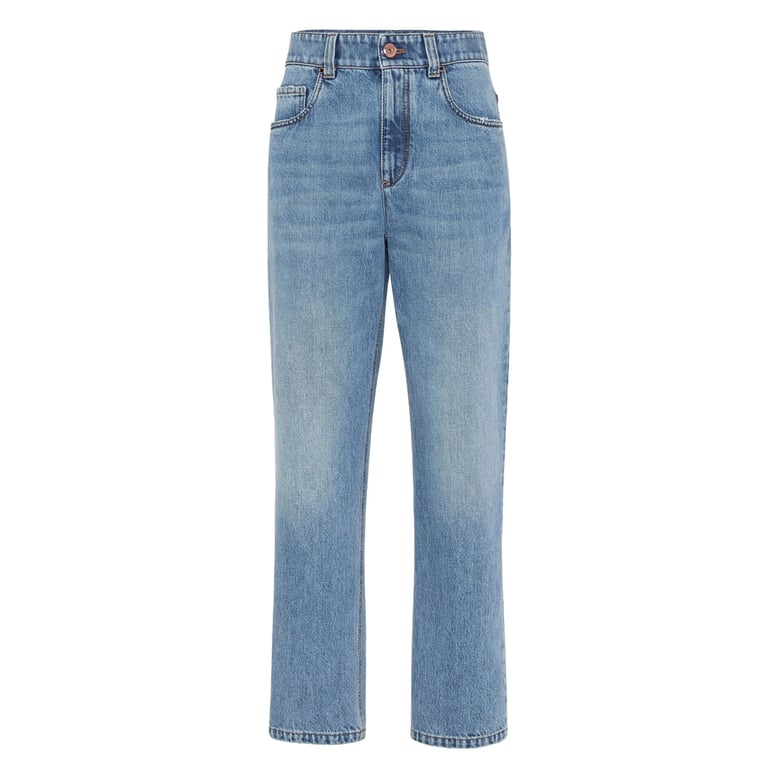 jeans straight-leg blue by Selfnex