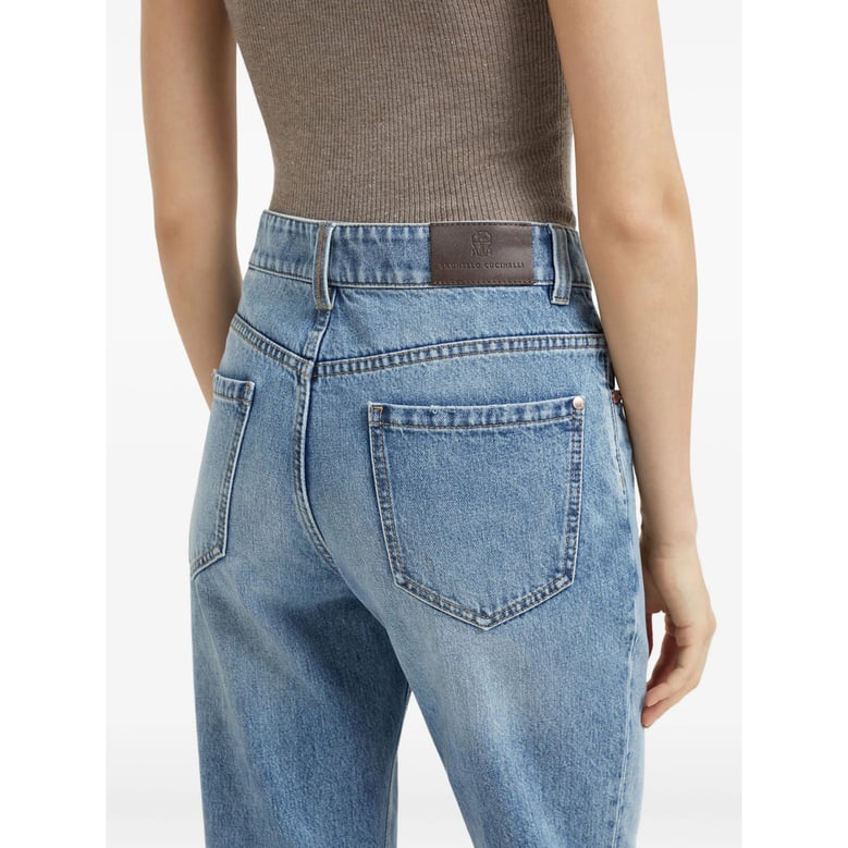 jeans straight-leg blue by Selfnex