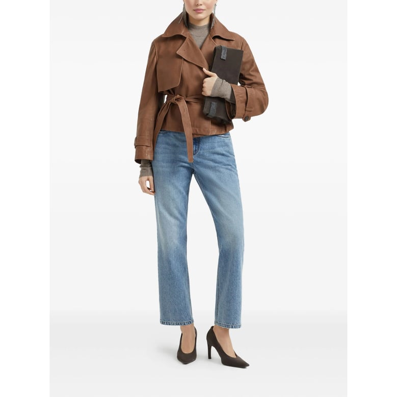 jeans straight-leg blue by Selfnex