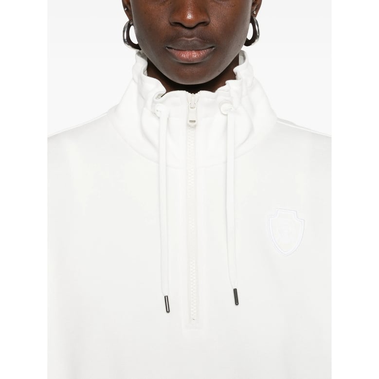 sweatshirt half-zip white silk-cotton blend by Selfnex