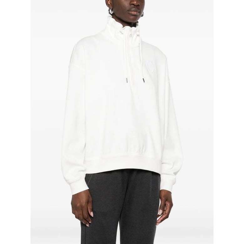 sweatshirt half-zip white silk-cotton blend by Selfnex