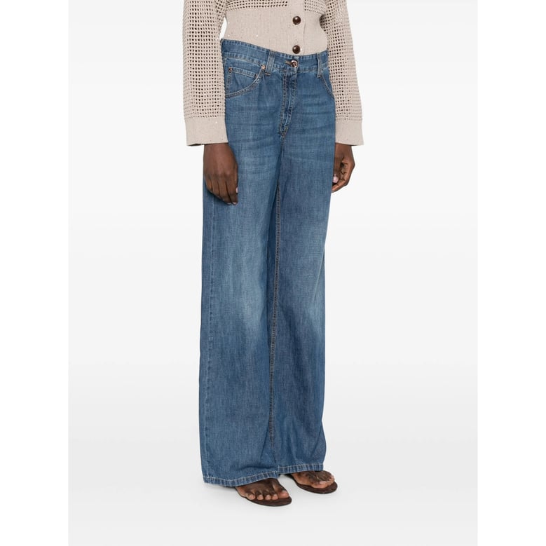 wide-leg jeans blue by Selfnex