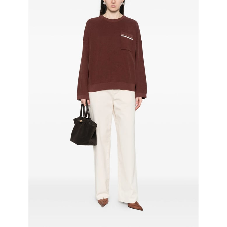 sweater brown cotton by Selfnex