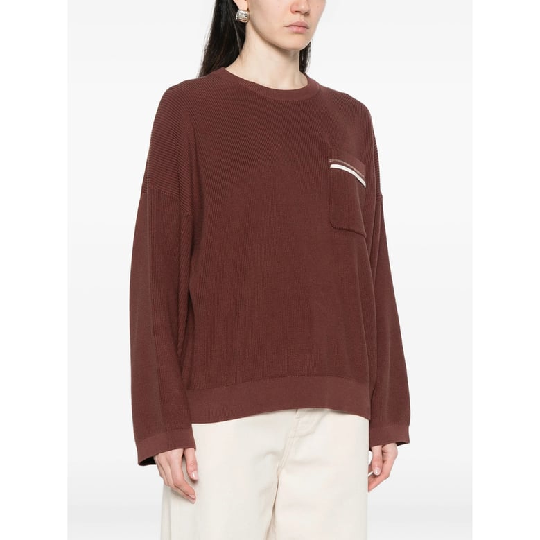 sweater brown cotton by Selfnex