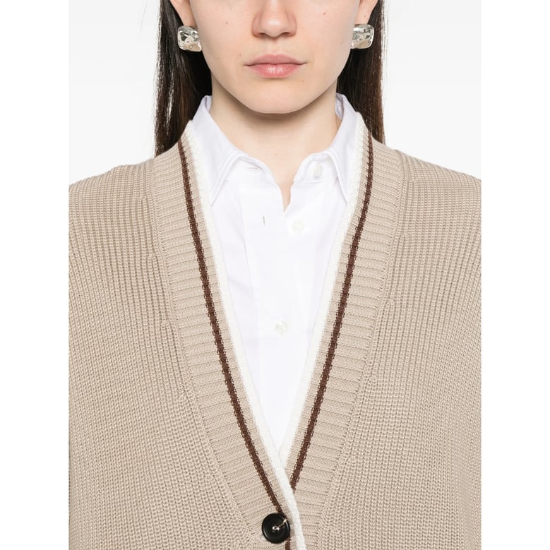 sweater v-neck cotton neutrals by Selfnex