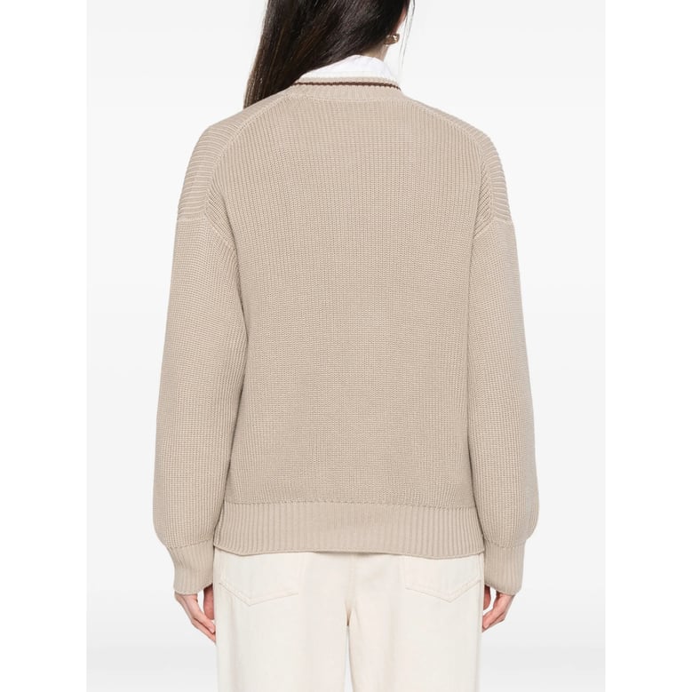 sweater v-neck cotton neutrals by Selfnex