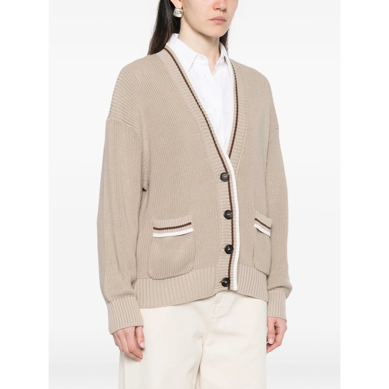 sweater v-neck cotton neutrals by Selfnex