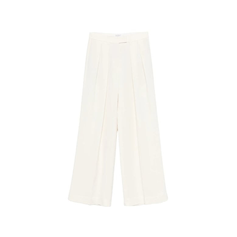 trousers white pleat detail by Selfnex